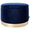 Pouf Sue Samt Blau/goldfarben Dxh 55x35 Cm Mit Stauraum - Blau/Goldfarben, LIFESTYLE, Textil (55/35/55cm) - Playboy