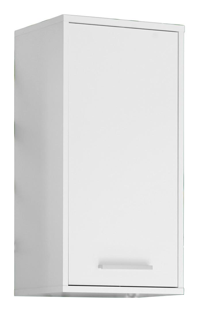 Závesná skrinka MILANO - biela/hliníková, Design, kompozitné drevo/plast (38/72/23cm) - MID.YOU