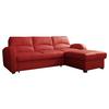 Ecksofa Tilo Rot S: 227 cm - Rot/Schwarz, Design, Leder/Textil (227/168cm) - Livetastic