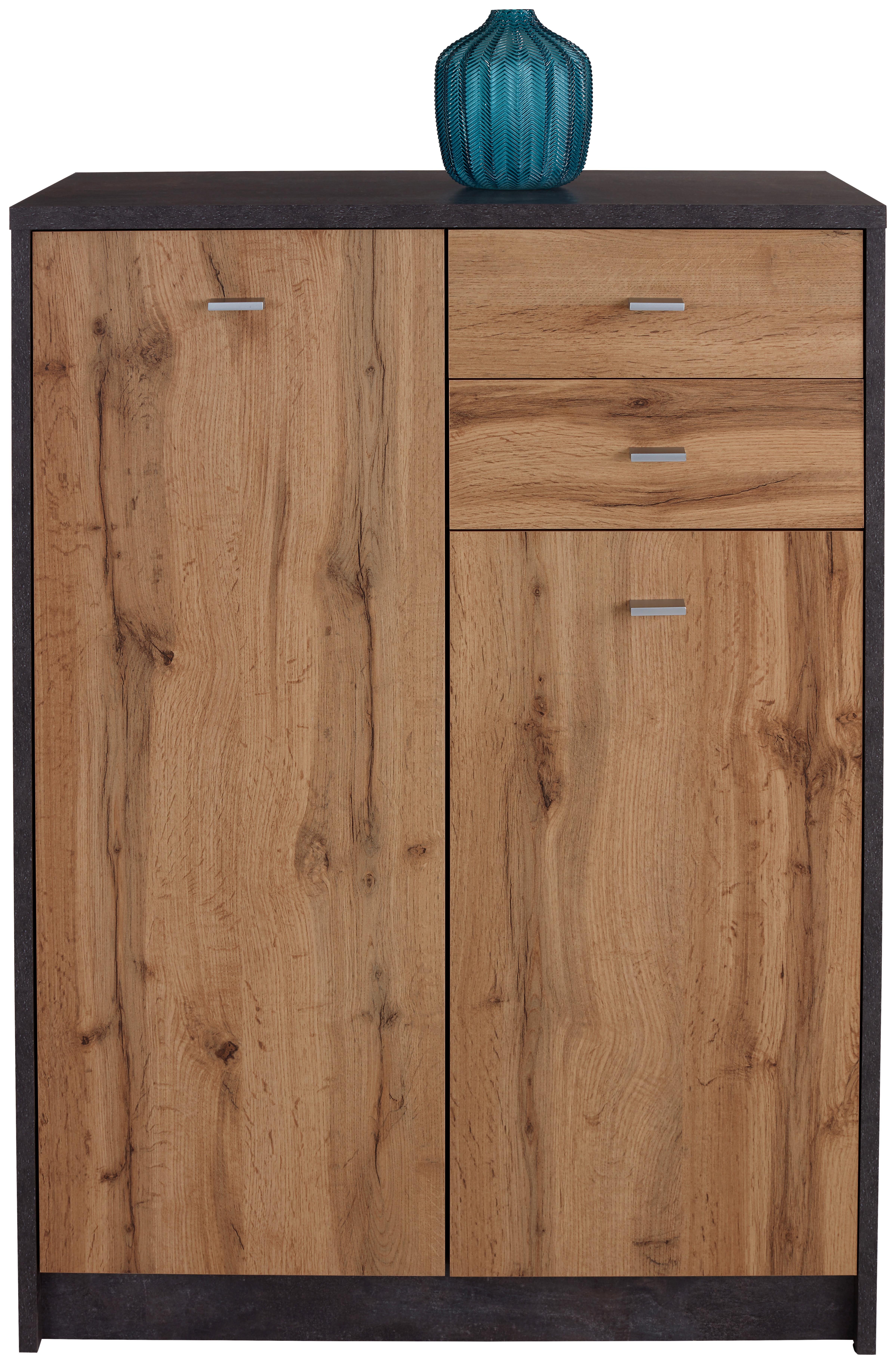 Komód 4-You 74/112 Cm - tölgyfa színű, Modern, faalapú anyag (74/111,4/34,6cm)