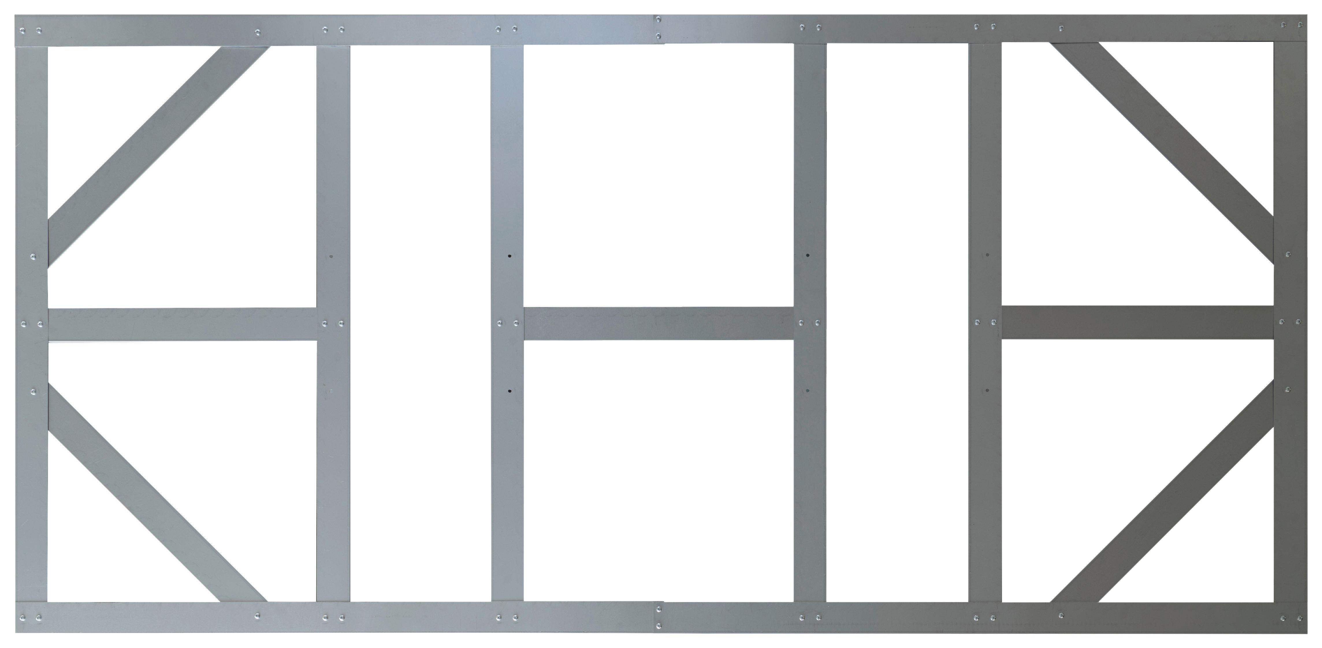 Fundamentrahmen 234x113 cm Metall - Silberfarben, Basics, Metall (234/2/113cm)