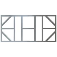 Fundamentrahmen 234x113 Cm Metall - Silberfarben, Basics, Metall (234/2/113cm)