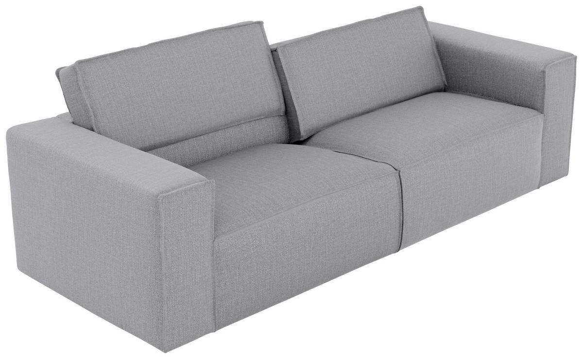3-Sitzer-Sofa Dice Grau B: 250 cm - Schwarz/Grau, MODERN, Textil (250/80/102cm) - MID.YOU