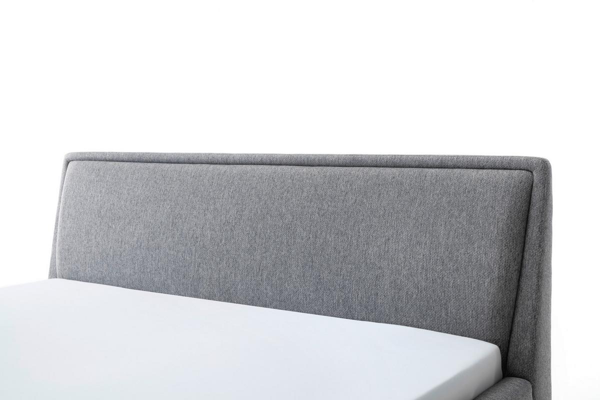 Polsterbett 140x200 cm Frieda Grau - Eichefarben/Grau, MODERN, Textil (140/200cm) - Livetastic