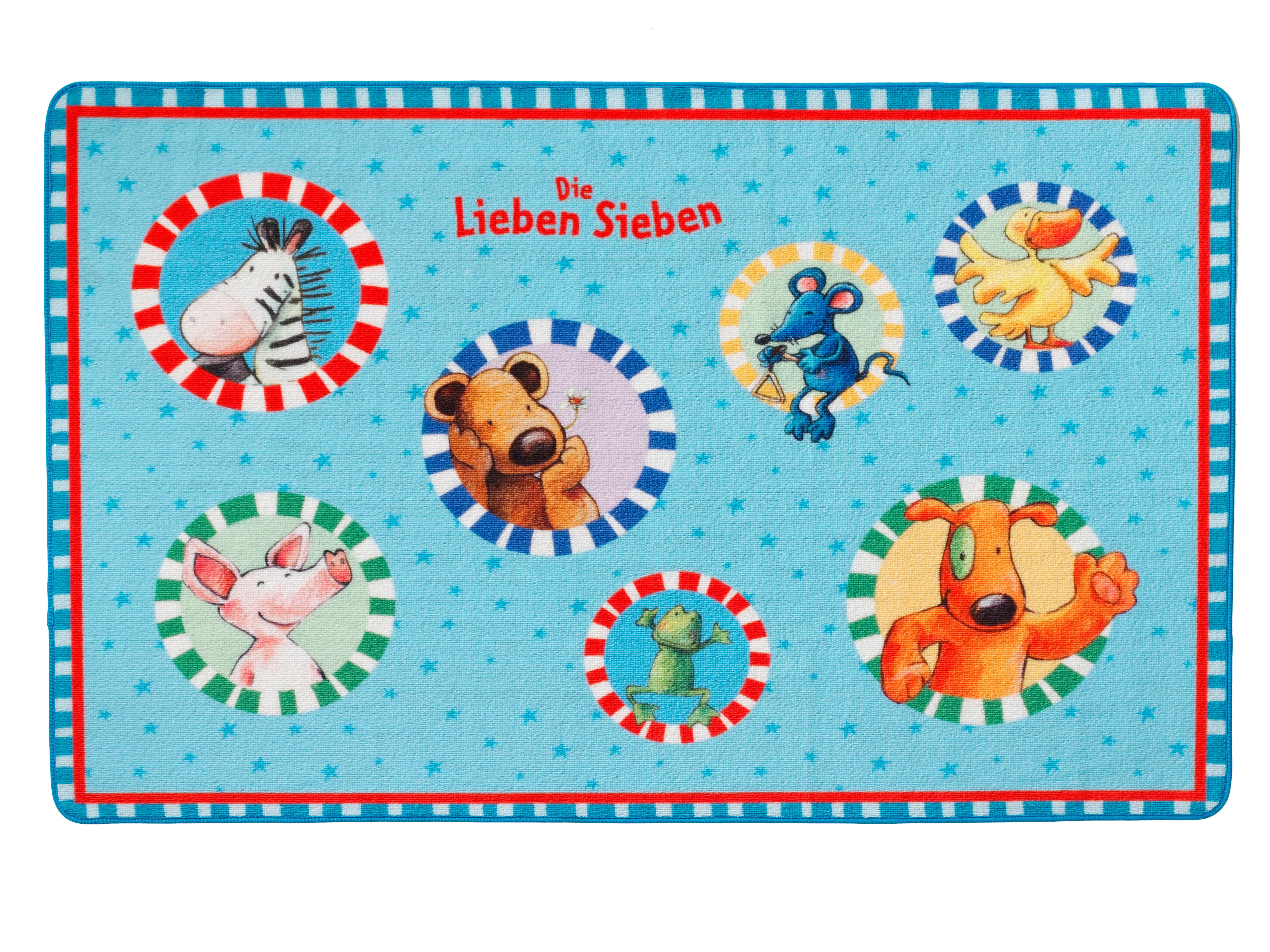 Kinderteppich Tiere Multicolor Die Lieben Sieben 100x160 Cm - Multicolor, Trend, Textil (100/160cm)