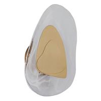 LED-Wandleuchte 78411m Dorsey - Klar/Messingfarben, Design, Glas/Metall (20,3/31,5cm) - Globo