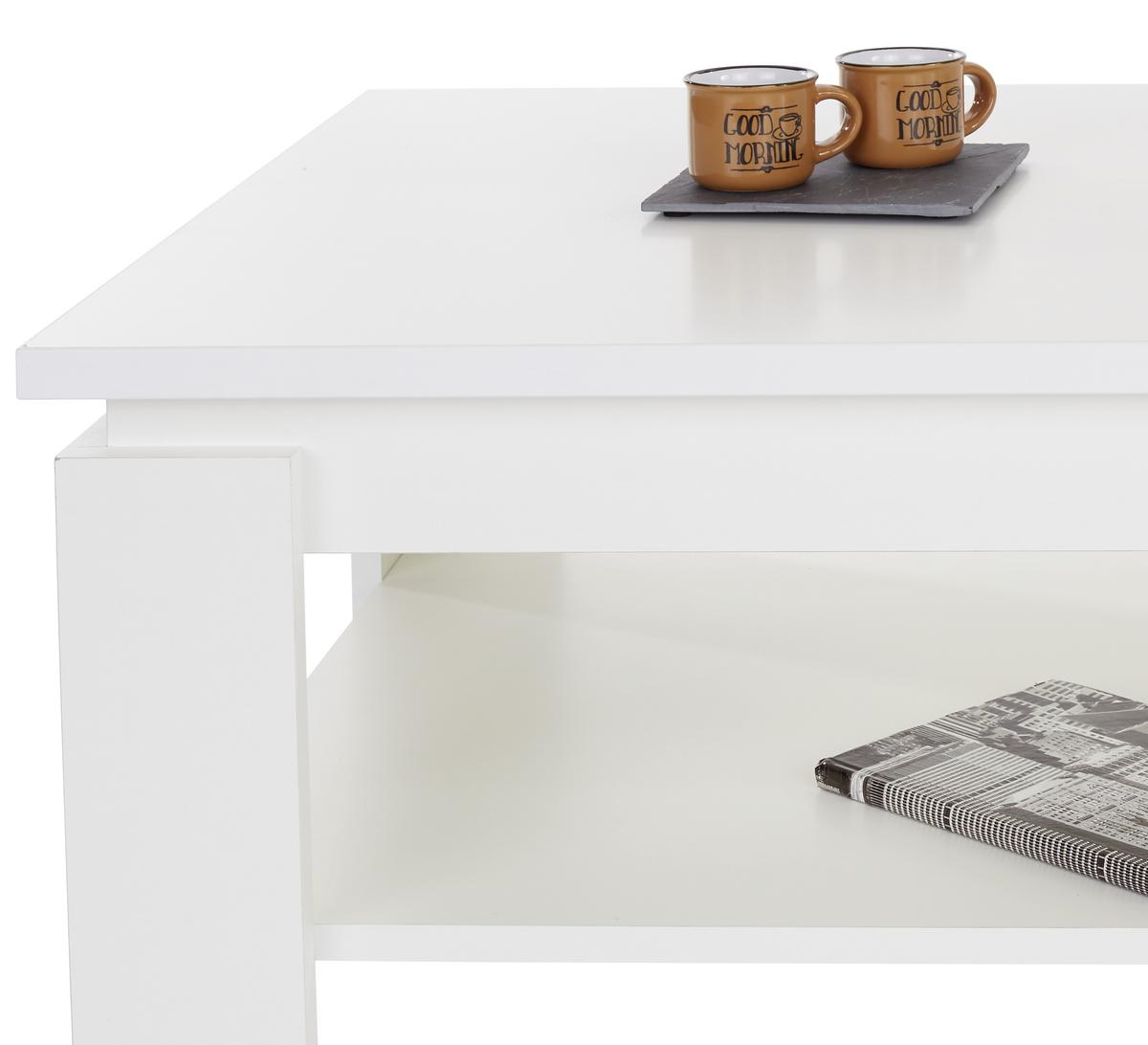 KONFERENČNÝ STOLÍK NIZZA 2 - biela, Modern, kompozitné drevo (100/45/60cm)
