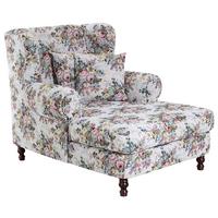 XXL-Sessel Mareille - Nussbaumfarben/Rosa, Design, Textil (103/103/149cm) - Max Winzer