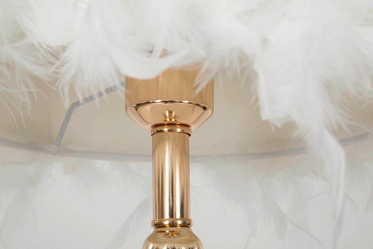 Tischleuchte Tarty White Goldfarben, Weiß B: 25 cm - Goldfarben/Weiß, Basics, Kunststoff/Metall (25/54/25cm)