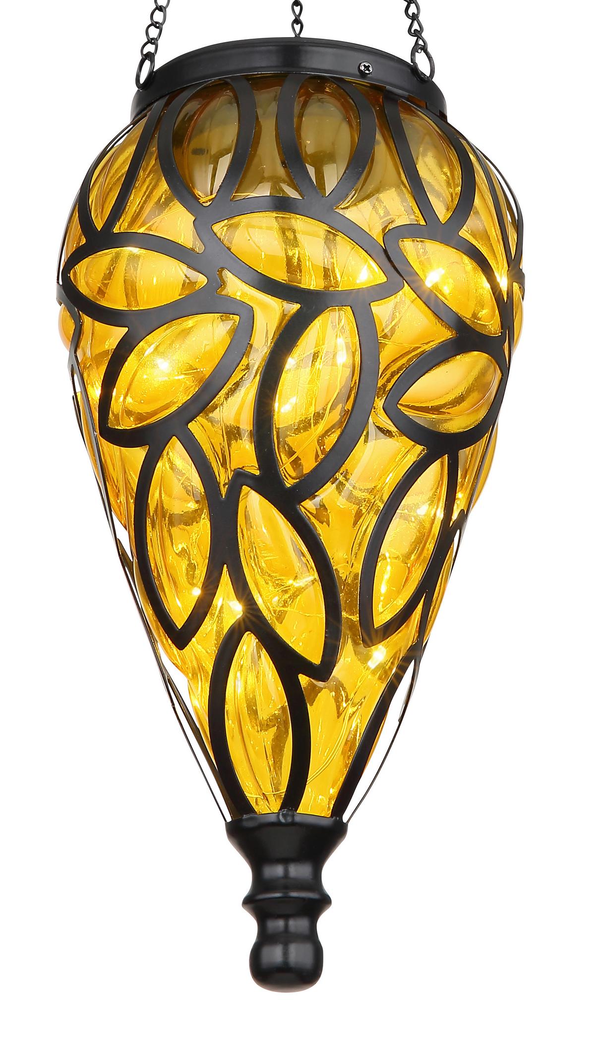 Solarleuchte 36131a - Schwarz/Orange, Basics, Kunststoff/Metall (13,5/50cm) - Globo