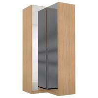 Eckschrank B: 100 Cm Alabama, Sonoma Eiche Dekor - Silberfarben/Sonoma Eiche, MODERN, Holzwerkstoff (100/229/102cm) - Rauch Möbel