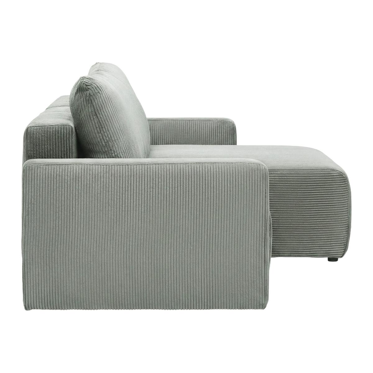 Rohová sedačka DAVE, obojstranná,šalviovozel.menč. - šalviovozelená, Modern, textil (227/146cm) - Based