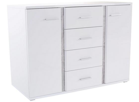 Kommode B 140cm Köln 3, Weiß/Beton Optik - Weiß/Grau, MODERN, Holzwerkstoff (140/90/45cm) Kommode B 140cm Köln 3, Weiß/Beton Optik - Weiß/Grau, MODERN, Holzwerkstoff (140/90/45cm)