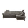Ecksofa Cavoli Graubraun Relaxfunktion S: 266x190 cm - Graubraun/Schwarz, MODERN, Textil (266/190cm) - Livetastic
