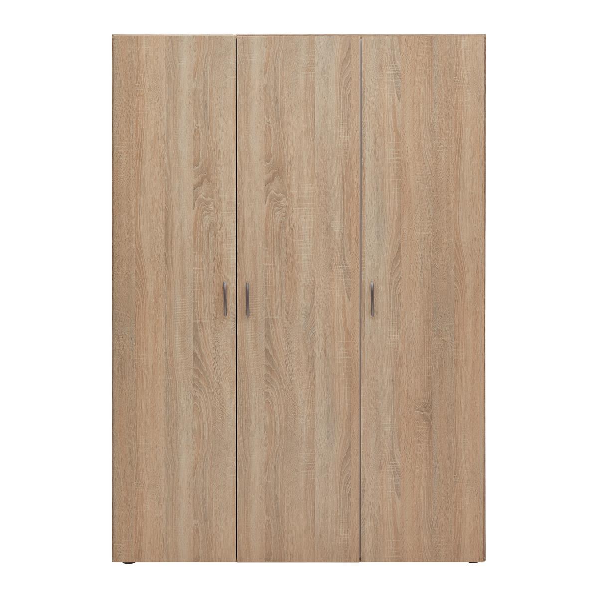 Šatníková skriňa JOE - dub sonoma/hliníková, Konventionell, kompozitné drevo/plast (121/177/51cm) - Based