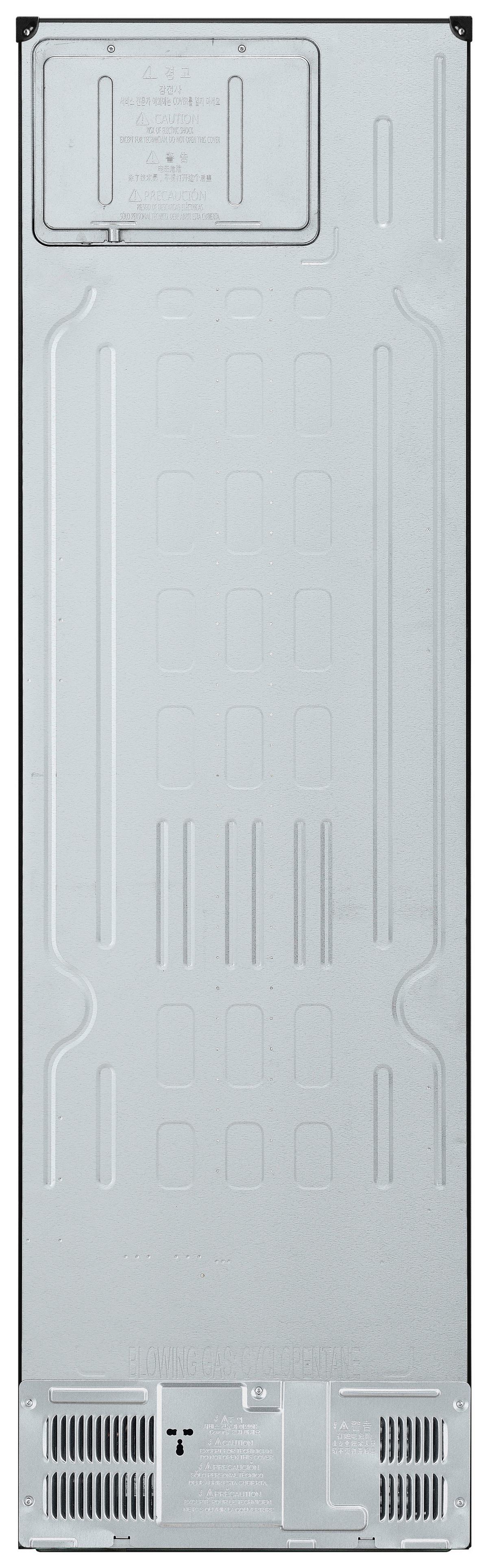 Kühl-Gefrier-Kombination Gbv7280aev - Schwarz, Basics, Glas/Kunststoff (59.5/203/67.5cm) - LG