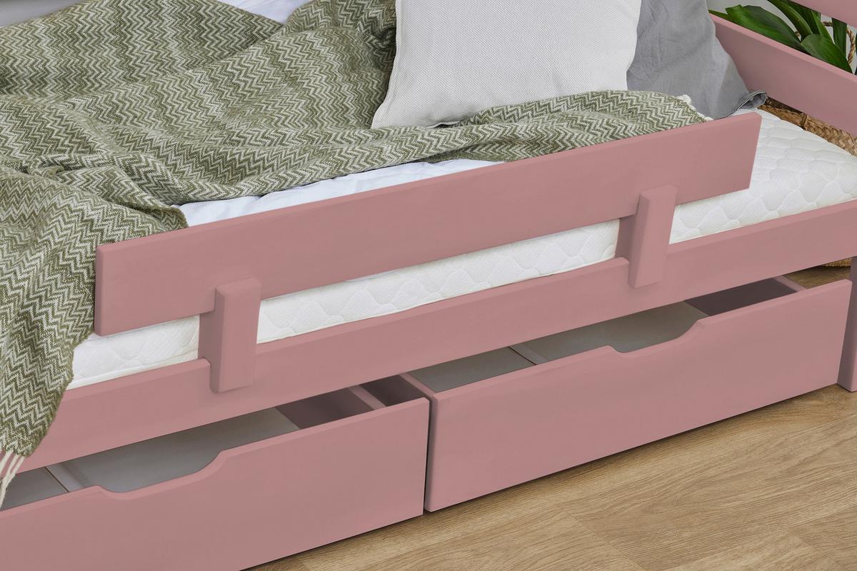 Bettschutzgitter Eco Comfort Rosa, B: 100 Cm - Rosa, MODERN, Holz (100/22,5/4cm) - MID.YOU