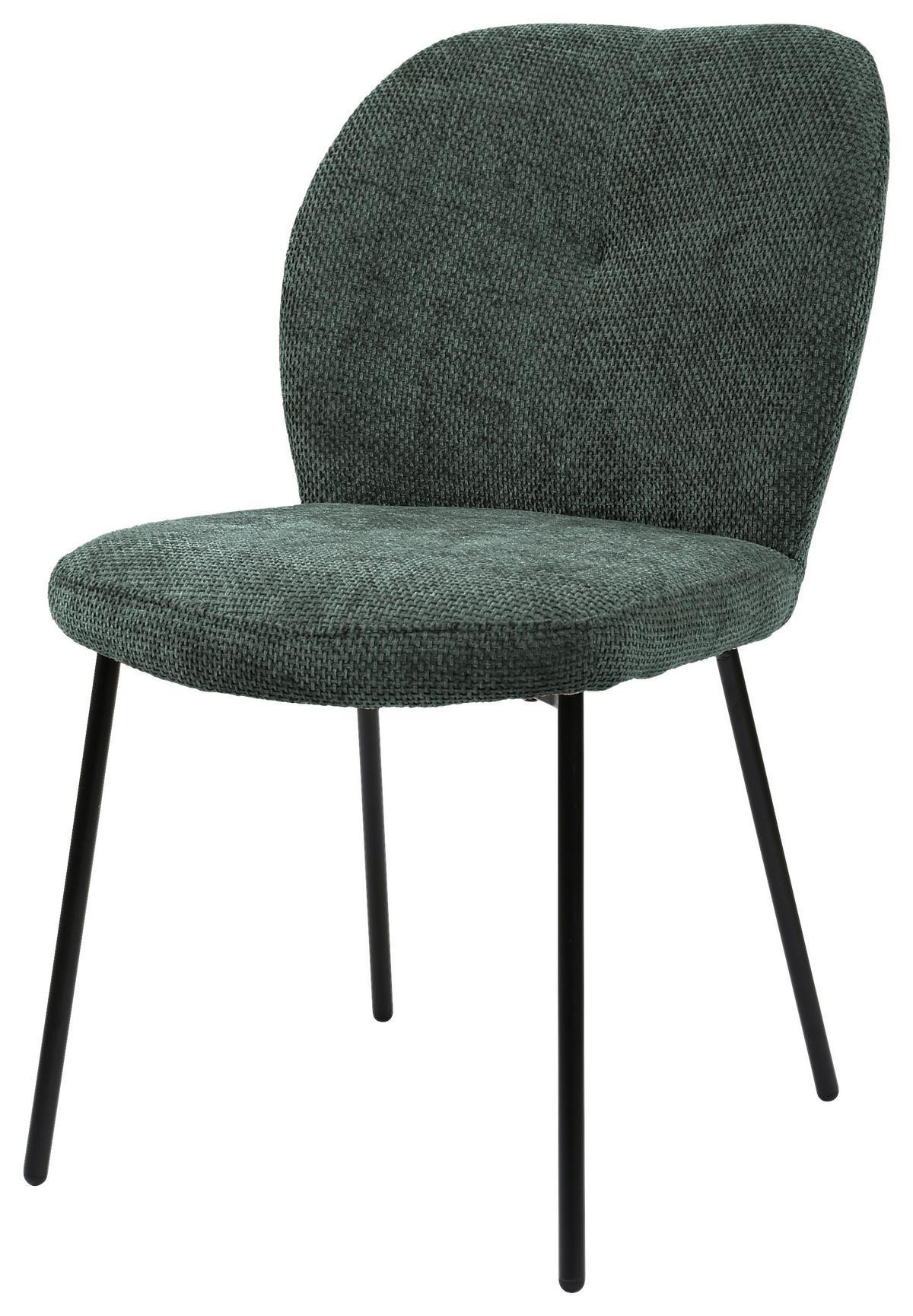 Židle Mara, zelená - černá/zelená, Lifestyle, kov/dřevo (52/87/64cm) - Mömax