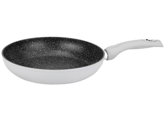 Bratpfanne Manulea DM/H: 28/5,4 cm - Schwarz/Weiß, KONVENTIONELL, Metall (28/5,4cm) - James Wood Bratpfanne Manulea DM/H: 28/5,4 cm - Schwarz/Weiß, KONVENTIONELL, Metall (28/5,4cm) - James Wood
