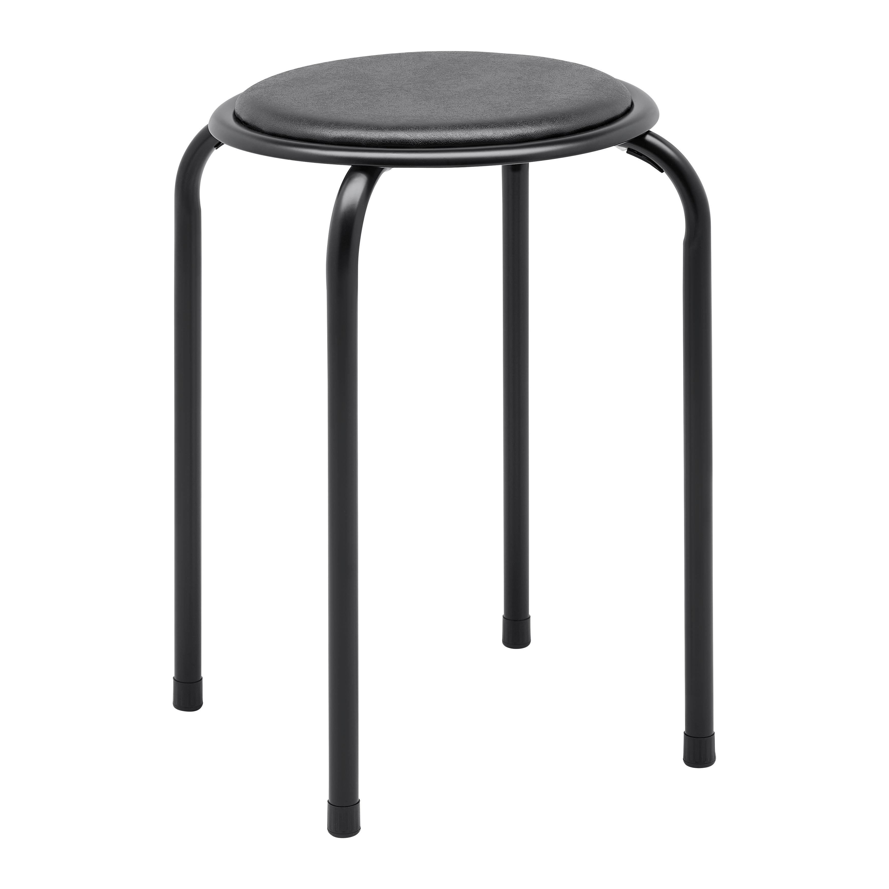 Stohovatelná stolička RAKI černá - černá, Konvenční, kov/kompozitní dřevo (30/45/30cm) - Mömax