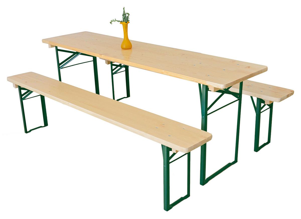 Sörpad Garnitúra 3 Részes - natúr színű, fa/fém (200/50/74cm) - Best Price