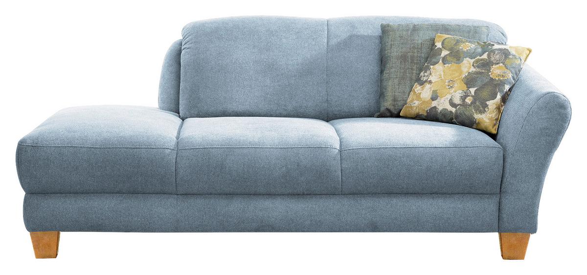 Récamiere Gotland V, Hellblau B: 194 cm - Naturfarben/Hellblau, KONVENTIONELL, Textil (194/84/91cm) - Sit & More