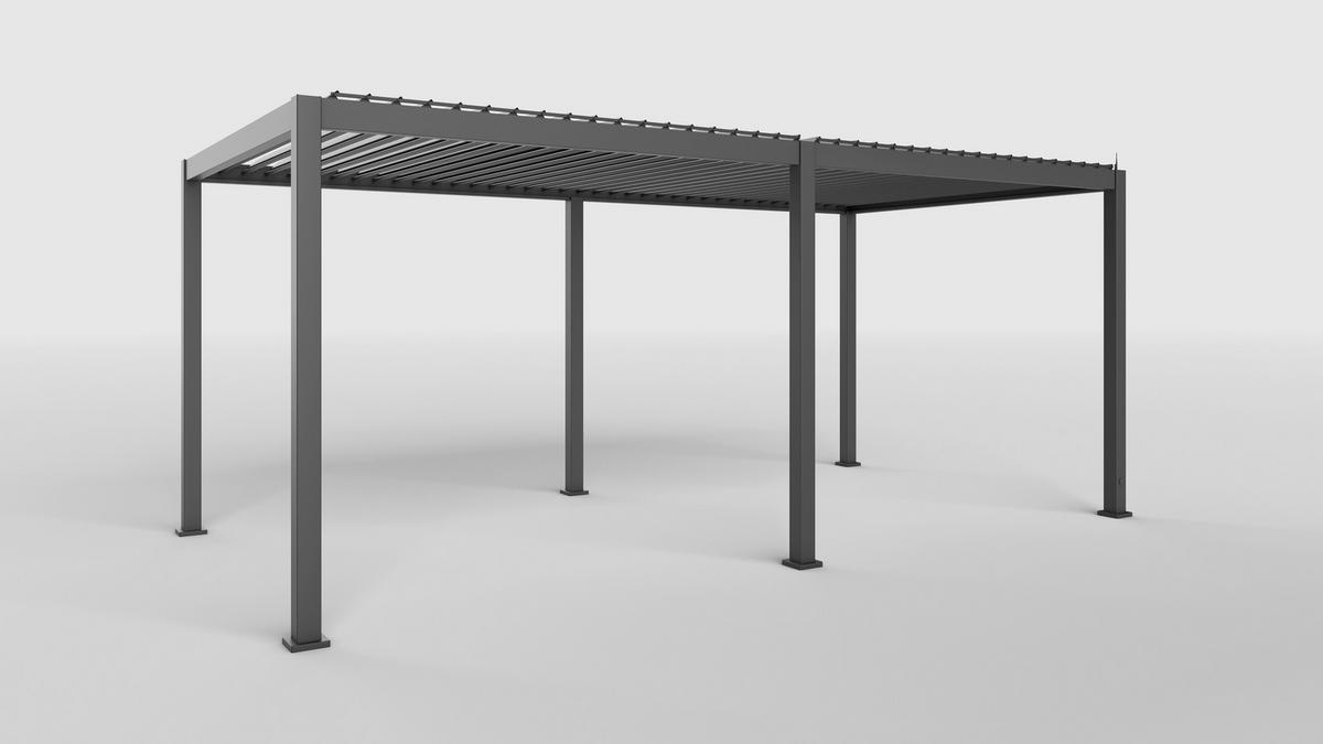 Pergola 111 E-Motion 3x6 - Anthrazit, Basics, Metall (600/250/300cm) - Gardenson