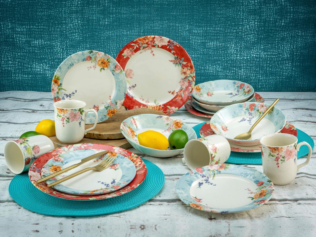 Kombiservice Steinzeug 4 Personen Geschirr Set - Multicolor, Keramik (44/27/40cm) - Creatable