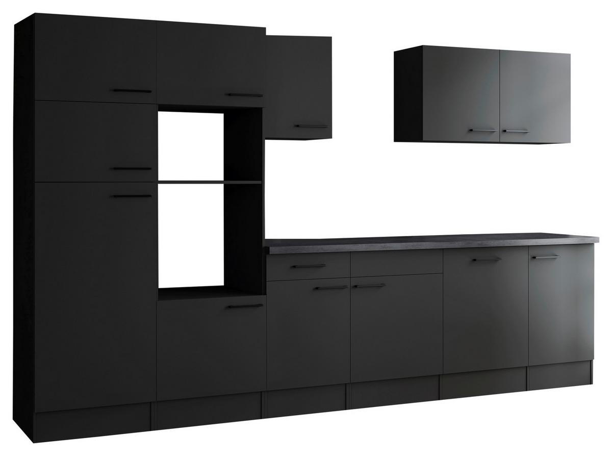 Küchenleerblock Oliver Dunkelgrau B: 340 Cm - Dunkelgrau/Grau, Design, Holzwerkstoff (340cm) - Respekta