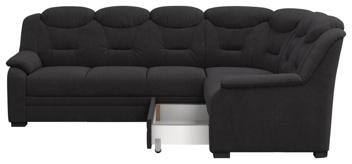 Ecksofa Marcus Schwarz S: 263x211 cm - Schwarz, Basics, Textil (263/211cm) - MID.YOU