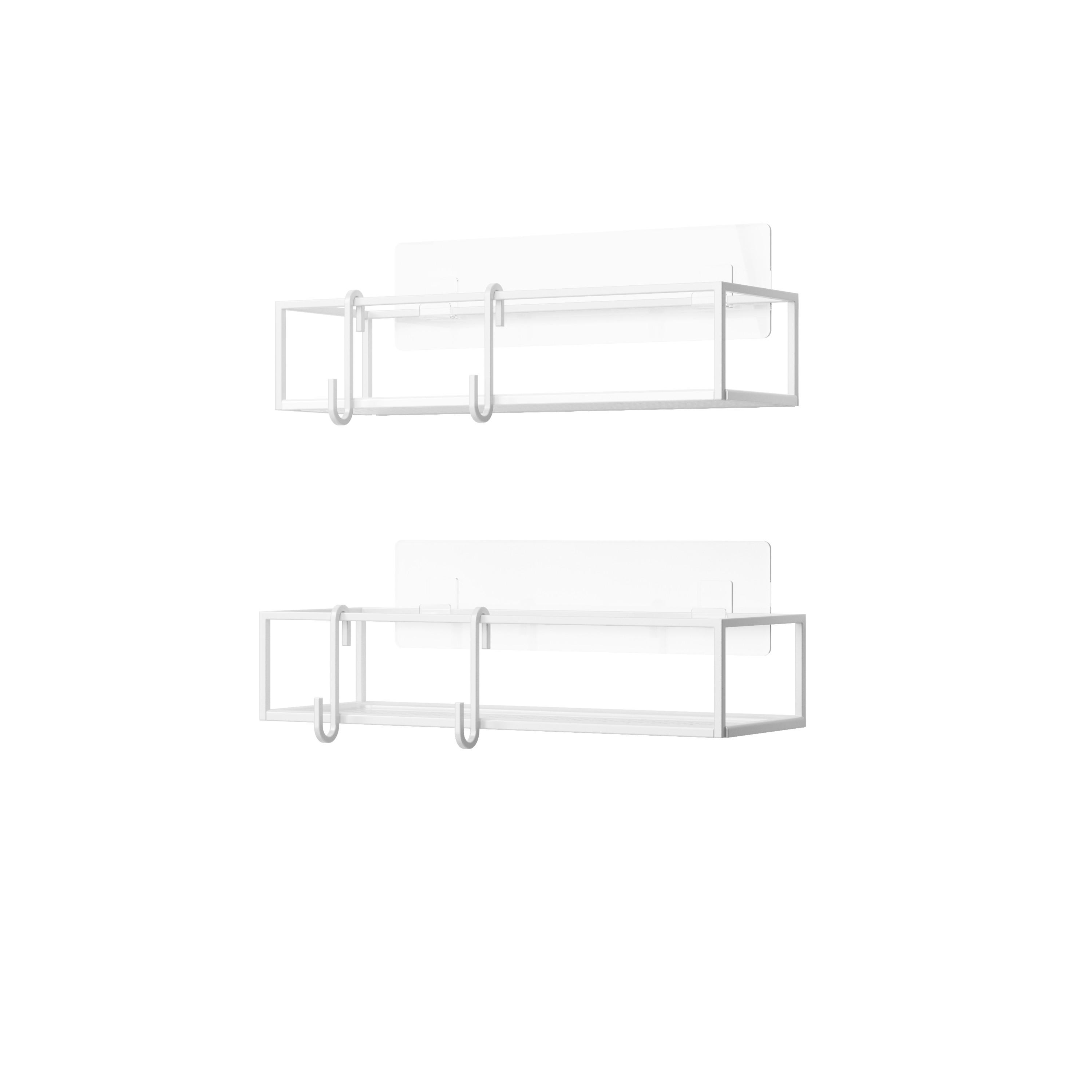 Regál do sprchovacieho kúta biela, 2- Set - bílá, Moderní, kov (32/6,5/12cm) - Mömax