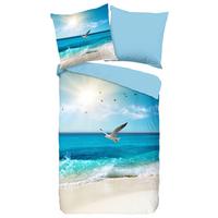 Wendebettwäsche Sealife Multicolor 155x220 cm - Multicolor, Natur, Textil (155/220cm)