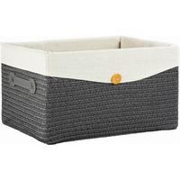 KOŠÍK DENISE - sivá, Romantik / Landhaus, textil/plast (40/23/30cm) - Mömax