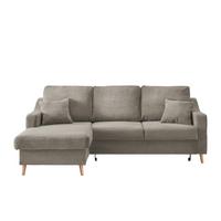 Ecksofa Valentina - Graubraun/Naturfarben, Design, Textil (150/228cm) - P & B