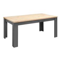 Rozťahovací jedálenský stôl Claudio š: 160-200cm - čierna/dub artisan, Modern, drevo/kompozitné drevo (160-200/90/76cm) - Bessagi Home