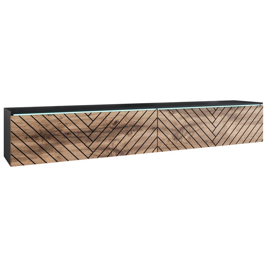 LOWBOARD Eiche Dekor mit Beleuchtung