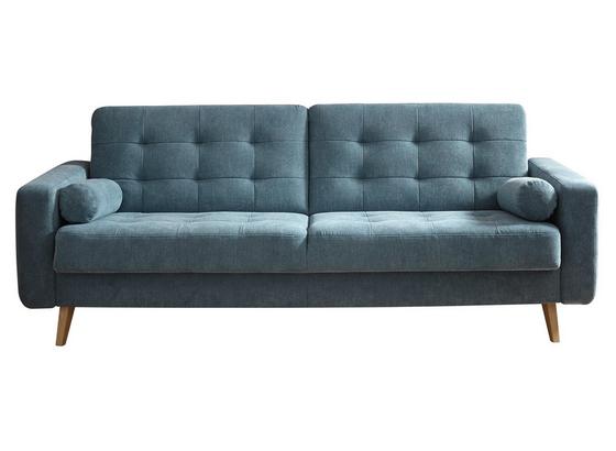 Schlafsofa Fjord B: ca. 222 cm Blau - Blau/Eichefarben, MODERN, Holzwerkstoff/Textil (222/86/90cm) - Carryhome Schlafsofa Fjord B: ca. 222 cm Blau - Blau/Eichefarben, MODERN, Holzwerkstoff/Textil (222/86/90cm) - Carryhome