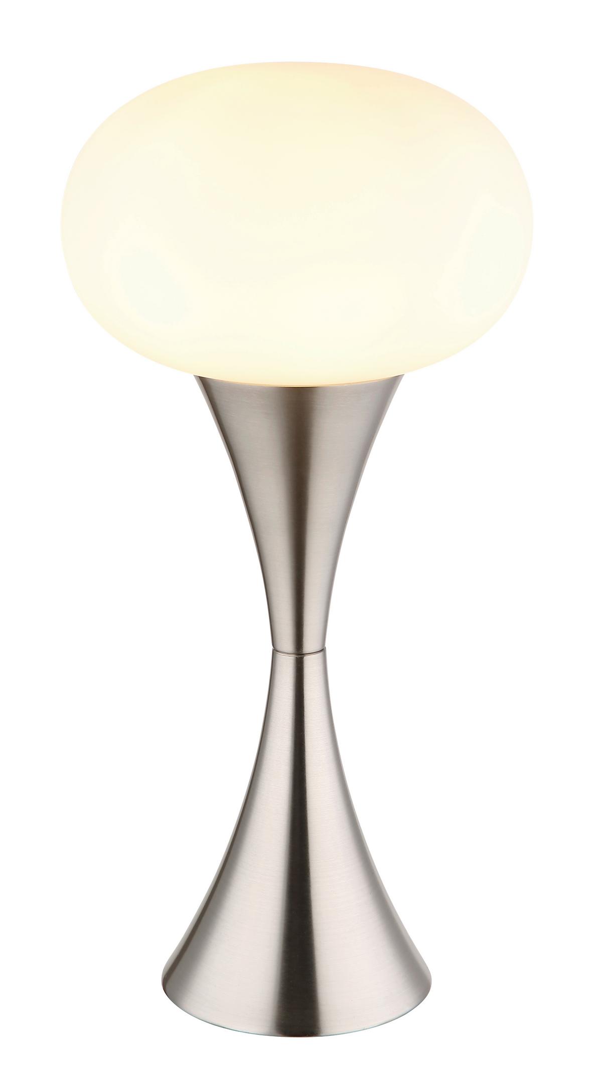 Tischleuchte 21027n - Opal/Schwarz, Design, Glas/Kunststoff (18/36,9cm) - Globo