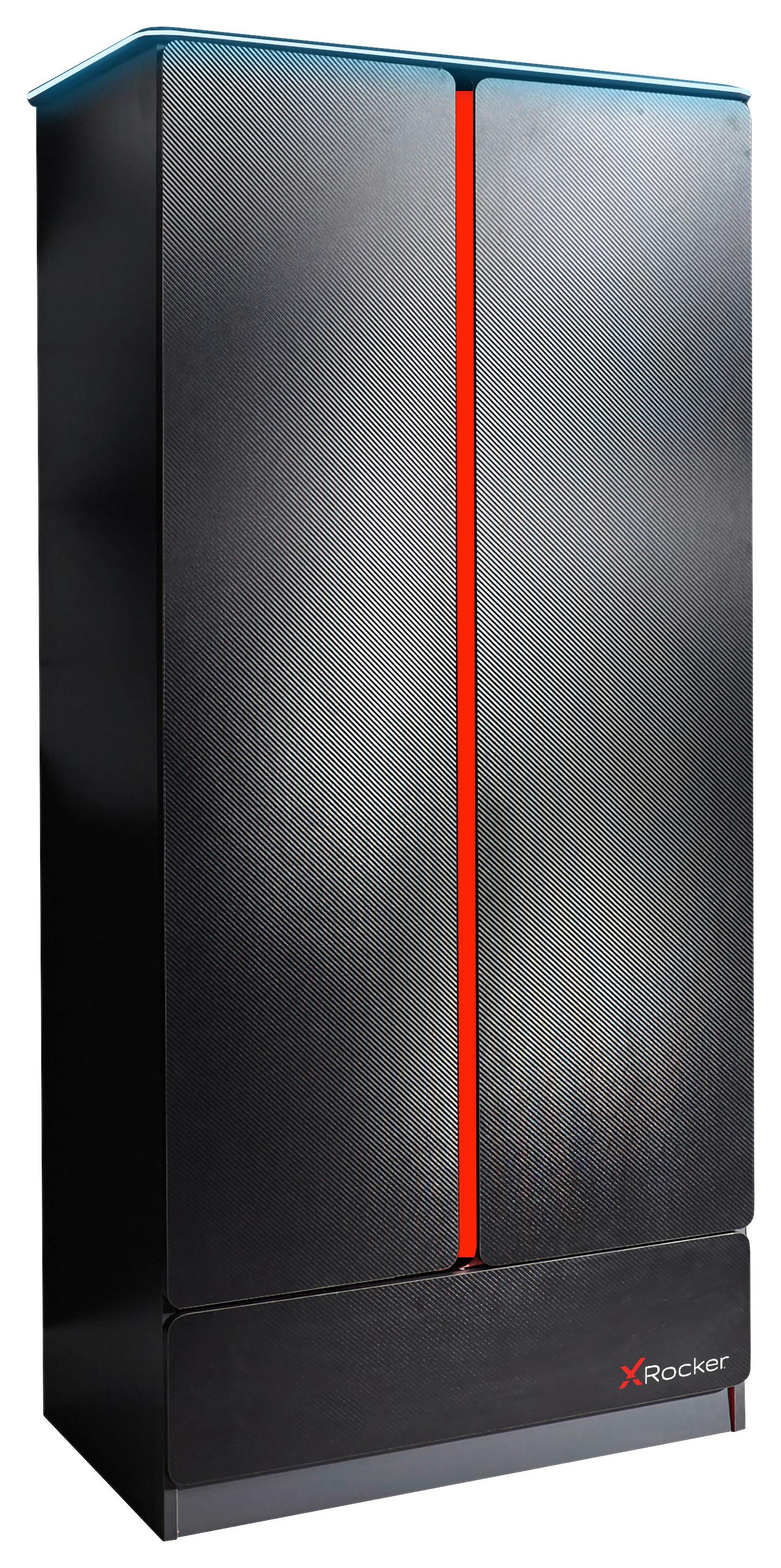 Kleiderschrank Carbon-Tek - Rot/Schwarz, MODERN, Holzwerkstoff (79/181/51,5cm) - X Rocker