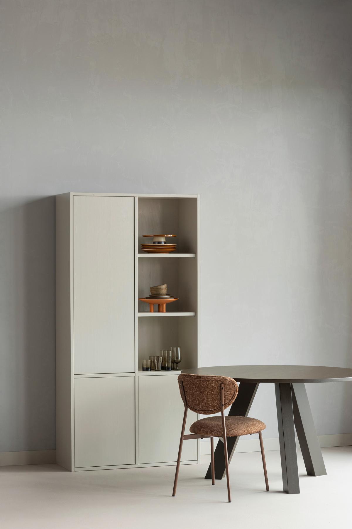 Stuhl-Set Valor Braun B: 46cm - Braun, MODERN, Textil/Metall (46/77/56cm) - Livetastic
