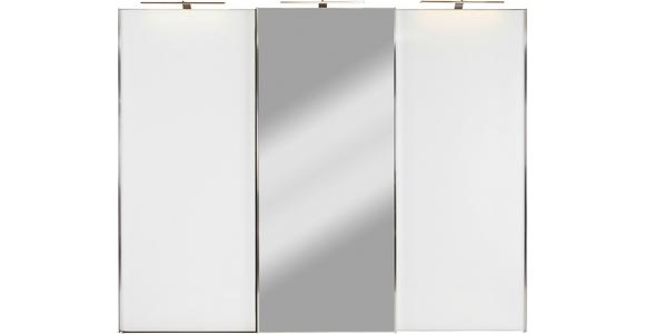 Schwebetürenschrank Mit Spiegel 280 cm Sonate Rom, Weiß - Weiß, MODERN, Holz/Holzwerkstoff (280/222/68cm) - Luca Bessoni