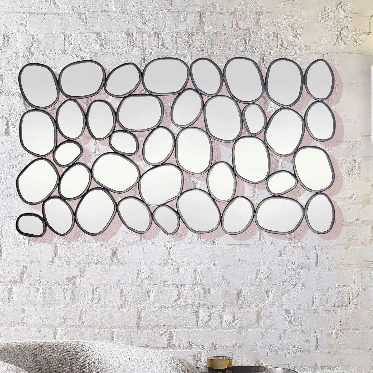 SPIEGEL Schwarz B: 56cm - Schwarz, Design, Glas/Metall (56/99/3cm) - Livetastic