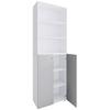 Schuhschrank Lona Grau Weiß B: 70 cm - Schwarz/Weiß, Design, Holzwerkstoff (70/220/40cm) - MID.YOU