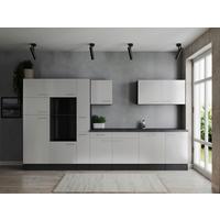 Küchenleerblock Oliver Grau, Weiß B: 370 Cm - Weiß/Grau, Design, Holzwerkstoff (370cm) - Respekta