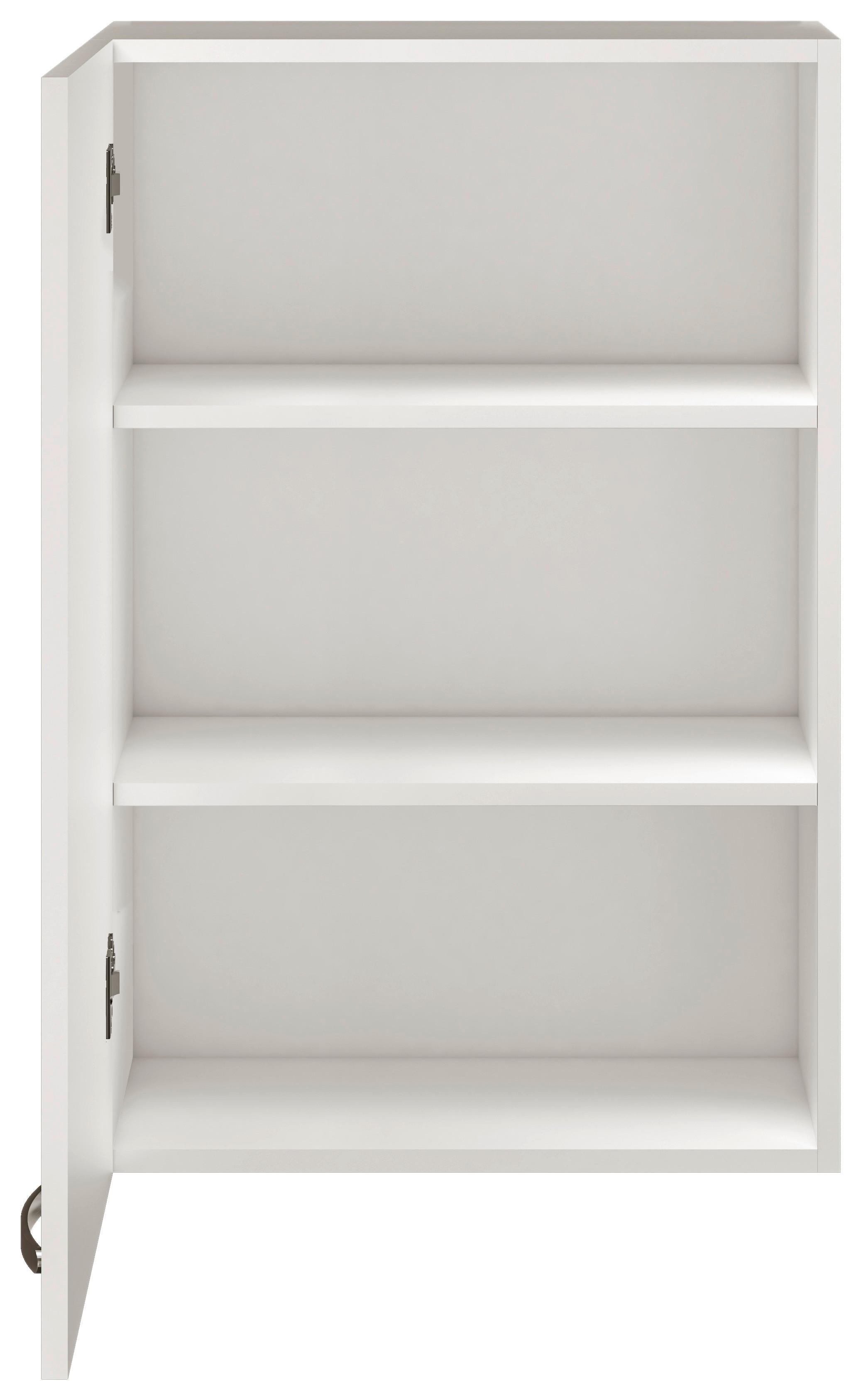Küchenoberschrank Alba B: 60 cm Weiß 1 Drehtür - Weiß Hochglanz/Weiß, MODERN, Holzwerkstoff (60/89/32cm)
