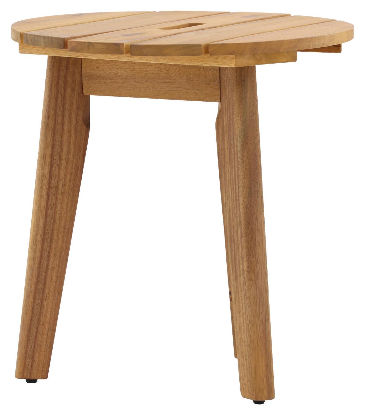 Gartenbeistelltisch Chania - Akaziefarben, KONVENTIONELL, Holz (40/40/42cm) - Gardenson