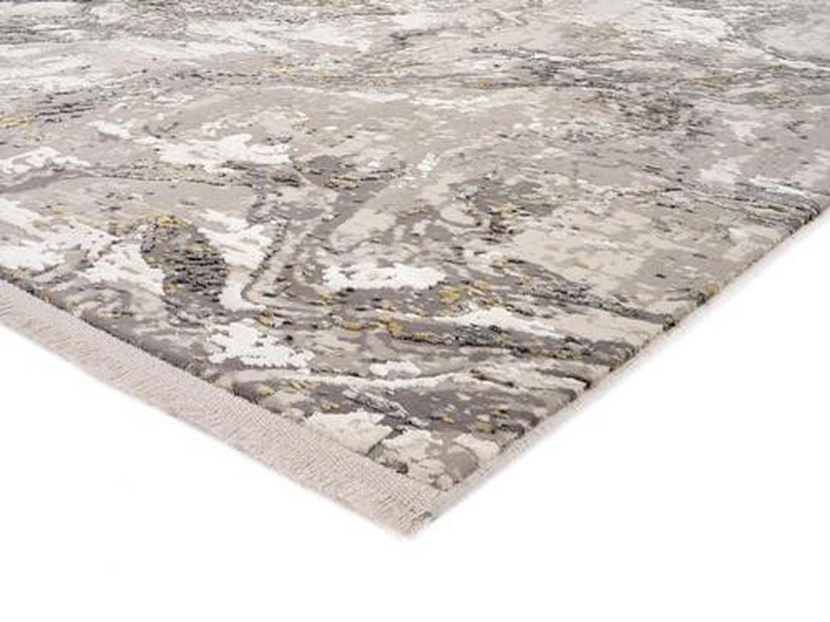 Teppich Läufer Grau/Gold Lille 80x200 cm - Goldfarben/Grau, Design, Textil (80/200cm) - Dieter Knoll