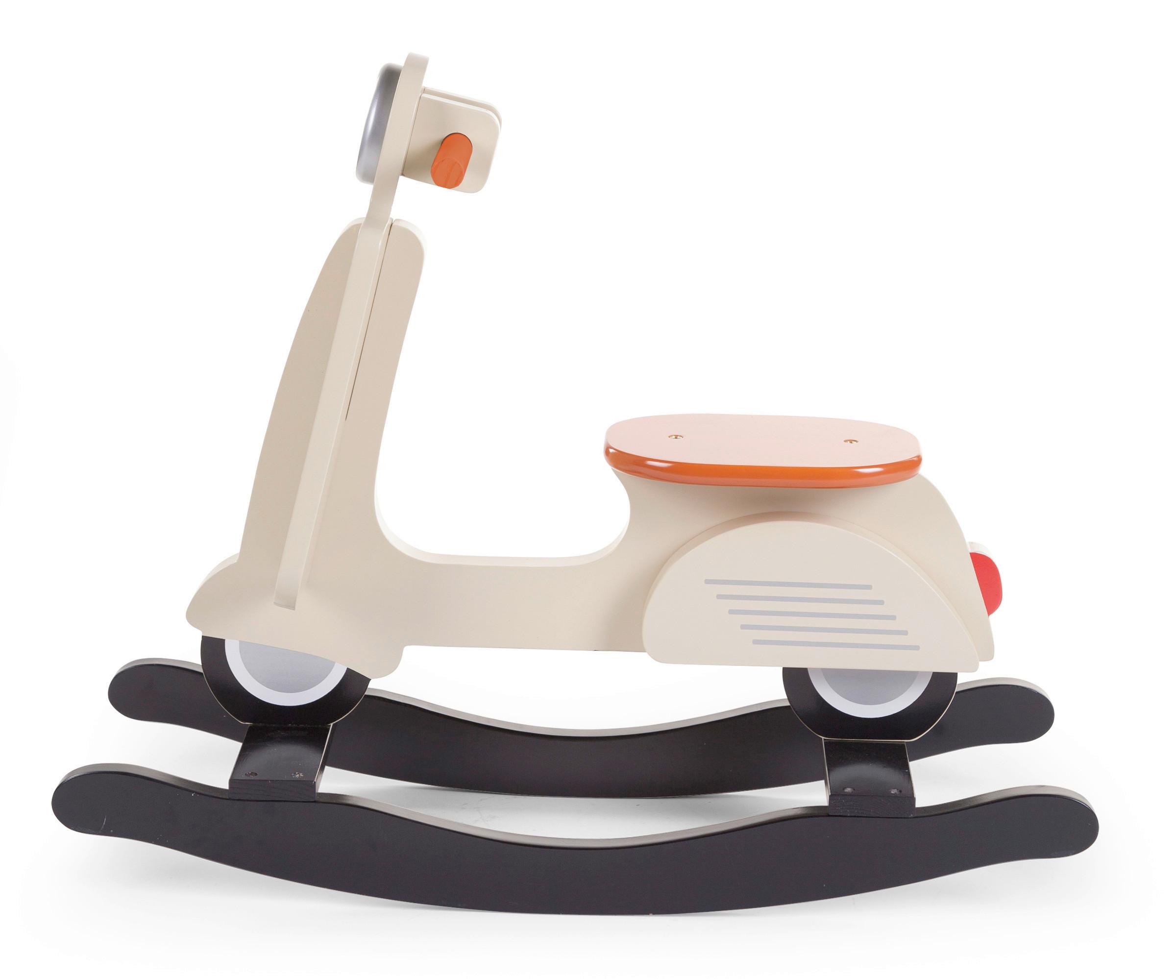 Schaukeltier Roller Creme, L: 70 cm - Creme, Basics, Holzwerkstoff (70/25/57cm) - P & B