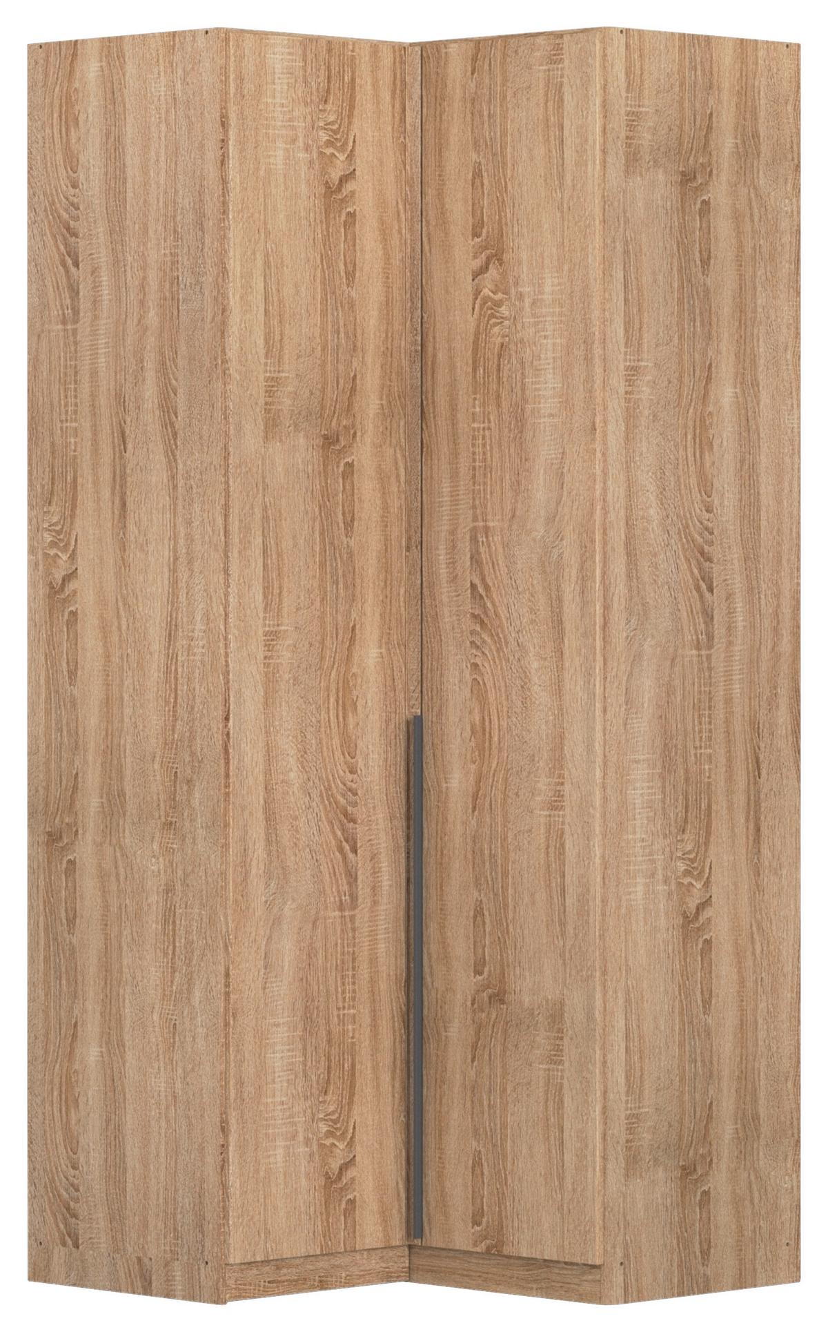 Eckkleiderschrank Alabama Sonoma Eiche B: 100 Cm - Sonoma Eiche, MODERN, Holzwerkstoff (100/229/102cm) - Rauch Möbel