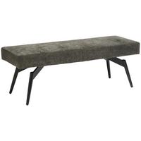 Sitzbank Tinos ohne Lehne Dunkelgrau, B: 140 cm - Dunkelgrau/Schwarz, KONVENTIONELL, Textil/Metall (140/49/47cm) - MID.YOU